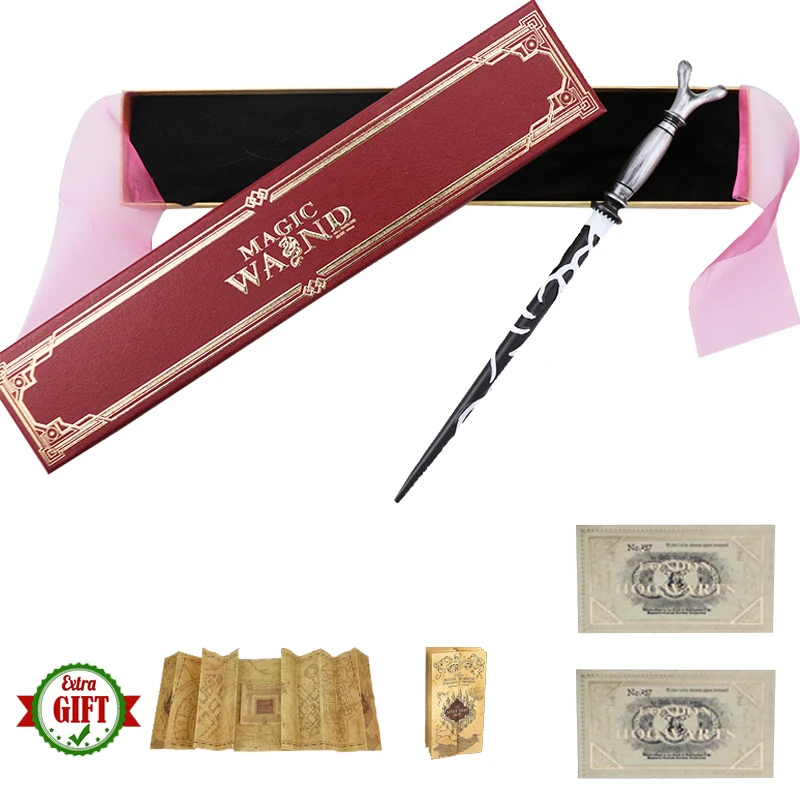 Metal Core Holas Magic Wands Malfoy Young Dumbledore Harried Cosplay Magical Sticks Map and Ticket Pink Ribbon Box Birthday Gift
Metal Core Holas Magic Wands Malfoy Young Dumbledore Harried Cosplay Magical Sticks Map and Ticket Pink Ribbon Box Birthday Gift