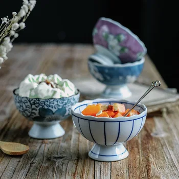 ANTOWALL 1pc Japanese Underglaze Bowl Receptacle High Foot Dish Plate Japanese Cooking Tableware Multi-funtion Ceramic Tableware 
ANTOWALL 1pc Japanese Underglaze Bowl Receptacle High Foot Dish Plate Japanese Cooking Tableware Multi-funtion Ceramic Tableware