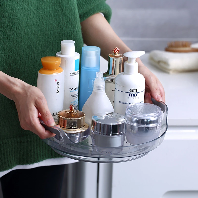 Transparent Storage Tray 360 Rotation Non-Slip Turntable Storage With Handle Container For Kitchen Bathroom Bedroom Accessories
Transparent Storage Tray 360 Rotation Non-Slip Turntable Storage With Handle Container For Kitchen Bathroom Bedroom Accessories