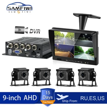 9 inch AHD DVR Truck/Car Monitor 4ch Recorder Vehicle Night Vision Backup Rear View Camera Security Surveillance Split Screen
9 inch AHD DVR Truck/Car Monitor 4ch Recorder Vehicle Night Vision Backup Rear View Camera Security Surveillance Split Screen