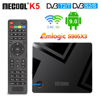 Mecool K5 Smart TV Box Android 9.0 DVB-T2/S2 Amlogic S905X3 Quad Core 2GB 16GB 4K 60fps 2.4G 5G 2T2R Dual WIFI K5 Set top Box
Mecool K5 Smart TV Box Android 9.0 DVB-T2/S2 Amlogic S905X3 Quad Core 2GB 16GB 4K 60fps 2.4G 5G 2T2R Dual WIFI K5 Set top Box