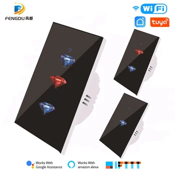 Smart Life WiFi Smart Switch Interruptor LED Light Tuya Switch Touch Panel Wall Switch US APP Remote Control Alexa Google Home
Smart Life WiFi Smart Switch Interruptor LED Light Tuya Switch Touch Panel Wall Switch US APP Remote Control Alexa Google Home