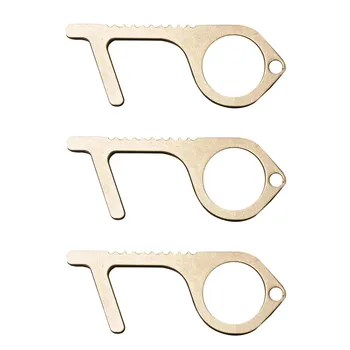 3PCS Hygiene Hand Antimicrobial Metal EDC Door Opener Multifunctional keychain Quarantine Antimicrobial Brass Hand Tool
3PCS Hygiene Hand Antimicrobial Metal EDC Door Opener Multifunctional keychain Quarantine Antimicrobial Brass Hand Tool