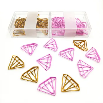 Cute Kawaii Gold Pink Diamond Shape Office School Index Paper Clips Bookmark Set Metal Memo Organizer Clips Stationery
Cute Kawaii Gold Pink Diamond Shape Office School Index Paper Clips Bookmark Set Metal Memo Organizer Clips Stationery