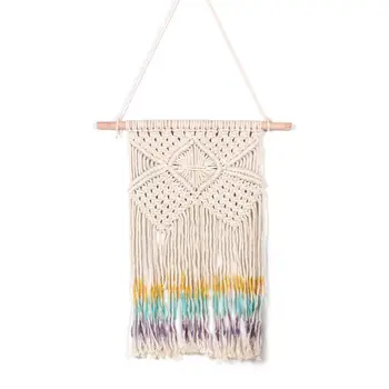Macrame Woven Wall Hanging Tapestry Handmade Bohemian Dorm Living Rooms Decor natural materials revealing minimalism
Macrame Woven Wall Hanging Tapestry Handmade Bohemian Dorm Living Rooms Decor natural materials revealing minimalism