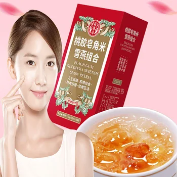 Peach Glue Snow Swallow Honeylocust Fruit Rice Combination Bird's Nest Health Dessert Peach Pulp Peach Blossom Tears Chinese
Peach Glue Snow Swallow Honeylocust Fruit Rice Combination Bird's Nest Health Dessert Peach Pulp Peach Blossom Tears Chinese