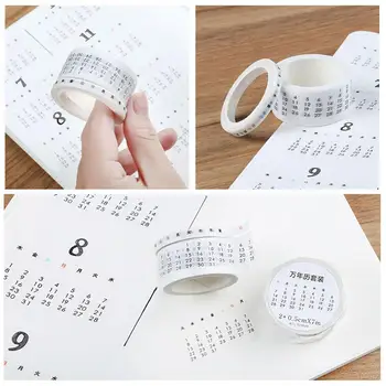 Monthly Weekly Date Calendar Washi Tape Practical Hand Planner Tear Stationery Tape Creative Scrapbooking Date Masking Tape V0S1 
Monthly Weekly Date Calendar Washi Tape Practical Hand Planner Tear Stationery Tape Creative Scrapbooking Date Masking Tape V0S1