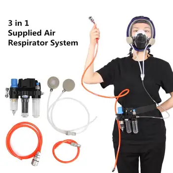 3 In 1 Gas Mask Chemcial Function Supplied Air Fed Safety Respirator System For Spraying Respirator Gas Full Face dust Mask
3 In 1 Gas Mask Chemcial Function Supplied Air Fed Safety Respirator System For Spraying Respirator Gas Full Face dust Mask