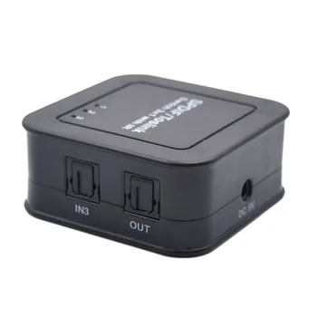 Optical Toslink SPDIF Audio Switch 3X1 Aluminum Switcher 3 in 1 Out Support LPCM2.0/DTS/Dolby-AC3 Digital Optical Switcher(EU Pl
Optical Toslink SPDIF Audio Switch 3X1 Aluminum Switcher 3 in 1 Out Support LPCM2.0/DTS/Dolby-AC3 Digital Optical Switcher(EU Pl