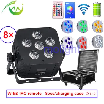 Wireless dmx Up Lighting Smart DJ Uplight 6*18w RGBWA+UV Par Light Freedom DJ Par Wifi Battery LED Flat Par Weddings Up Lights
Wireless dmx Up Lighting Smart DJ Uplight 6*18w RGBWA+UV Par Light Freedom DJ Par Wifi Battery LED Flat Par Weddings Up Lights