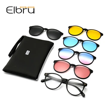 Elbru 6 Lenes Magnet Sunglasses Colorful Clip on Polarized Sunglasses Women Men Clips Custom Prescription Myopia Glasses Frame
Elbru 6 Lenes Magnet Sunglasses Colorful Clip on Polarized Sunglasses Women Men Clips Custom Prescription Myopia Glasses Frame