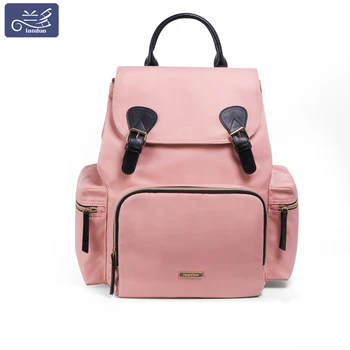 

LANDUO Mommy Backpacks Nappy Bags Mummy bags with hooks Baby Carring Diaper Backpack Fashion leather Large Volume Bag MPB39