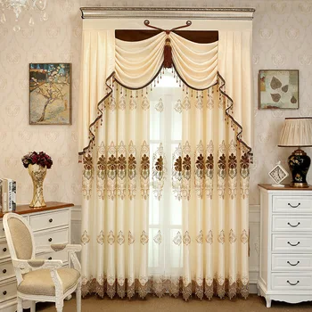 Luxury European Curtains for Living Dining Room Bedroom Floor Terrace Embroidered Curtains Customized Finished Shading Fabric
Luxury European Curtains for Living Dining Room Bedroom Floor Terrace Embroidered Curtains Customized Finished Shading Fabric