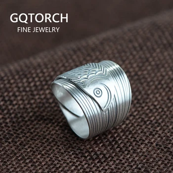 990 Thai Silver Fish Rings For Women Men Retro Punk Vintage Sterling Silver Jewelry Adjustable Size 6-10
990 Thai Silver Fish Rings For Women Men Retro Punk Vintage Sterling Silver Jewelry Adjustable Size 6-10