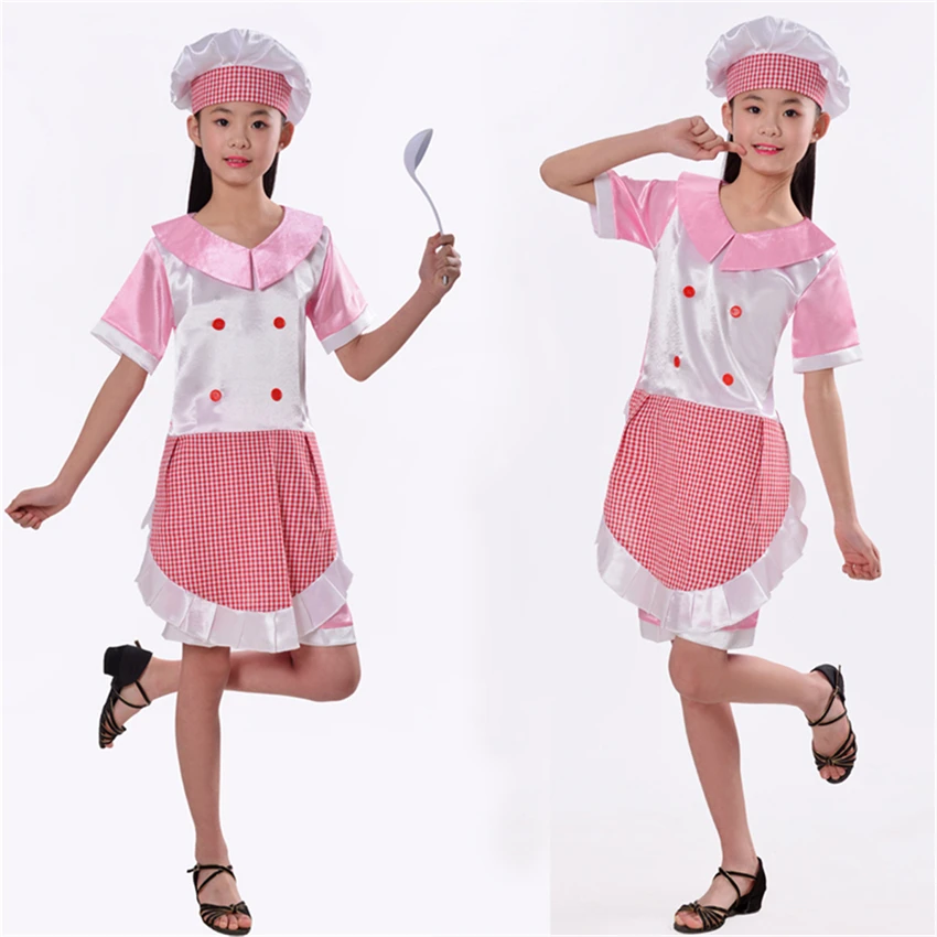 Halloween Carnival Costumes Kids Girls Cosplay Costumes Food Service Chef Uniform Party Stage Performance Kitchen Cook Clothing
Halloween Carnival Costumes Kids Girls Cosplay Costumes Food Service Chef Uniform Party Stage Performance Kitchen Cook Clothing