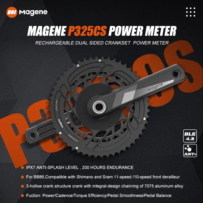 Двухсторонний измеритель мощности для велосипеда Magene P325 CS | Спорт и развлечения