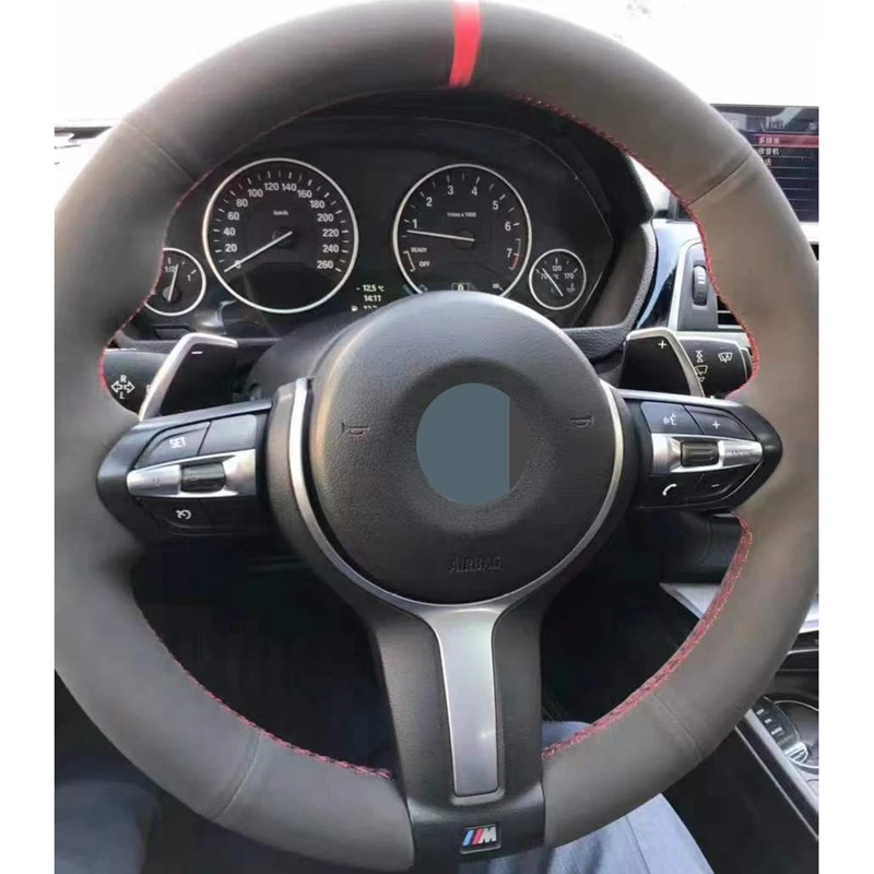 Black Suede Car Steering Wheel Cover Accessories For BMW F87 M2 F80 M3 F82 M4 M5 F12 F13 M6 F85 X5 M F86 X6 M F33 F30 M Sport
Black Suede Car Steering Wheel Cover Accessories For BMW F87 M2 F80 M3 F82 M4 M5 F12 F13 M6 F85 X5 M F86 X6 M F33 F30 M Sport