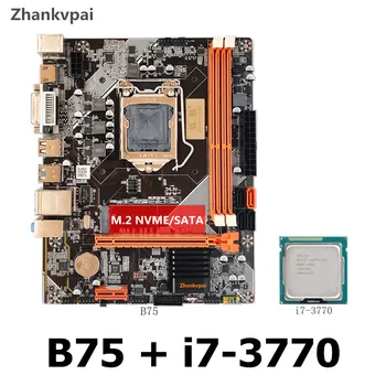 Zhankvpai B75 LGA1155 Motherboard set with Intel Core i7-3770CPU Desktop Memory SATA III USB3.0 VGA HDMI DVI M.2 NVME
Zhankvpai B75 LGA1155 Motherboard set with Intel Core i7-3770CPU Desktop Memory SATA III USB3.0 VGA HDMI DVI M.2 NVME