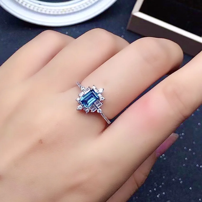 Dazzling London Blue Topaz Ring for Engagement 4mm*6mm Emerald Cut Natural Topaz Silver Ring Solid 925 Silver Topaz Jewelry
Dazzling London Blue Topaz Ring for Engagement 4mm*6mm Emerald Cut Natural Topaz Silver Ring Solid 925 Silver Topaz Jewelry