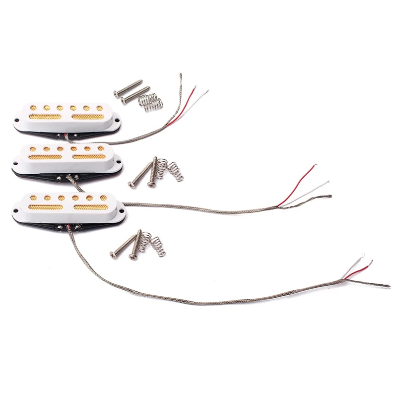 3Pcs Guitar Hand Wound Pickups with Screws Springs A5 Pickups Bridge Neck Vintage Hand Wound Pickup for ST Fender Guitar
3Pcs Guitar Hand Wound Pickups with Screws Springs A5 Pickups Bridge Neck Vintage Hand Wound Pickup for ST Fender Guitar