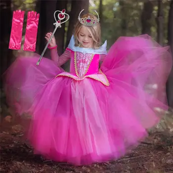 Sleeping Beauty Princess Dress up Rose Party Costume Long Sleeve Elsa Cosplay Dress Halloween Birthday Gift Vestidos Fantasia 
Sleeping Beauty Princess Dress up Rose Party Costume Long Sleeve Elsa Cosplay Dress Halloween Birthday Gift Vestidos Fantasia