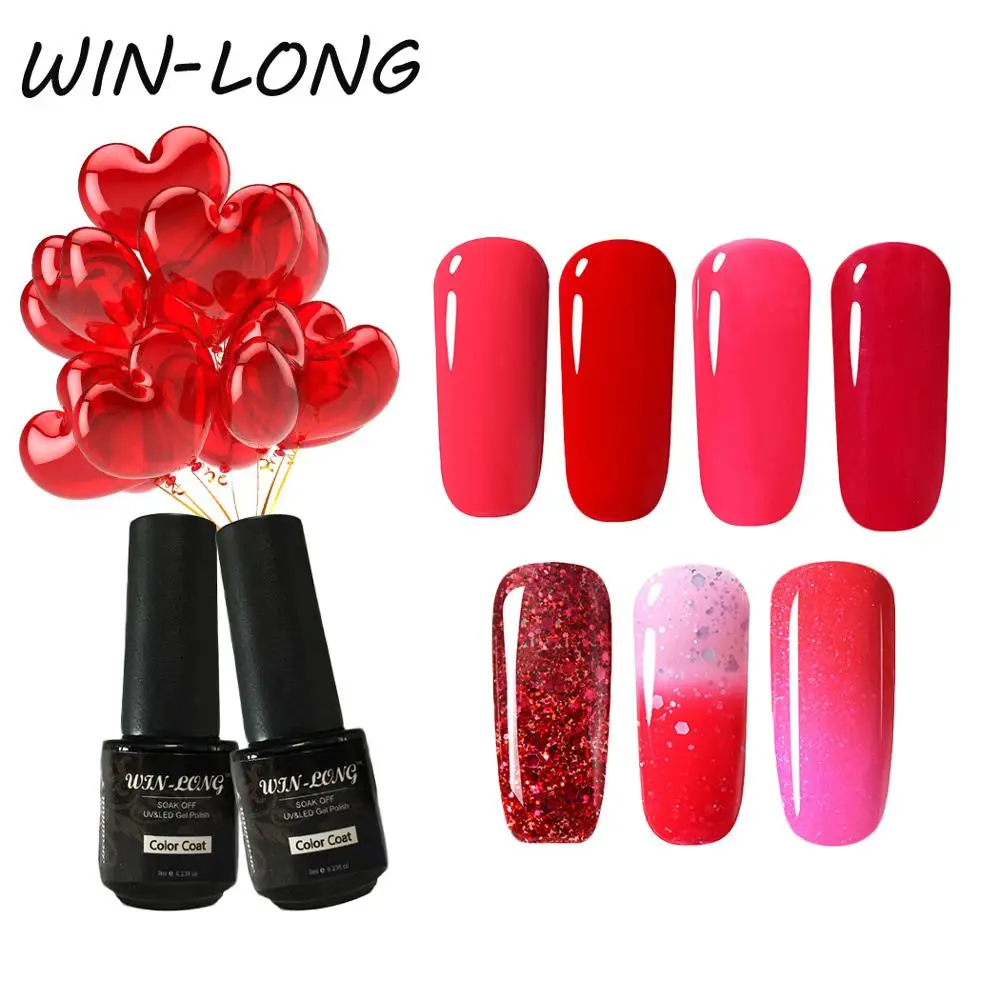 WIN длиной 7 мл ногтей гель Красного Цвета Gelpolish Книги по искусству продукты нужно