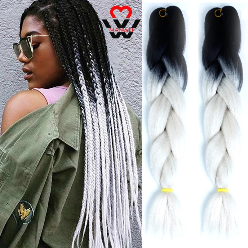 MANWEI 24inch Crochet Braids Box Braids 100g/pc Ombre Jumbo Braids Synthetic Braiding Hair Extensions 
MANWEI 24inch Crochet Braids Box Braids 100g/pc Ombre Jumbo Braids Synthetic Braiding Hair Extensions