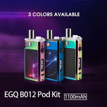 EGQ B012 Pod Kit Battery 1100mAh Built in & 1.6ml capacity cartridge fit 0.1ohm/0.3ohm coil Vape Kit VS VINCI pod Kit
EGQ B012 Pod Kit Battery 1100mAh Built in & 1.6ml capacity cartridge fit 0.1ohm/0.3ohm coil Vape Kit VS VINCI pod Kit