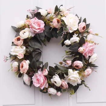 35cm Silk Artificial Flower Wreath Rose Camellia Wreath Simulation Fake Garland For The Front Door Party Wedding Home Decor
35cm Silk Artificial Flower Wreath Rose Camellia Wreath Simulation Fake Garland For The Front Door Party Wedding Home Decor