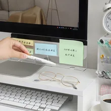 Transparent Acrylic Monitor Message Memo Board for Sticky Notes Computer Bottom ID Card Phone Holder Desktop Storage Rack
Transparent Acrylic Monitor Message Memo Board for Sticky Notes Computer Bottom ID Card Phone Holder Desktop Storage Rack