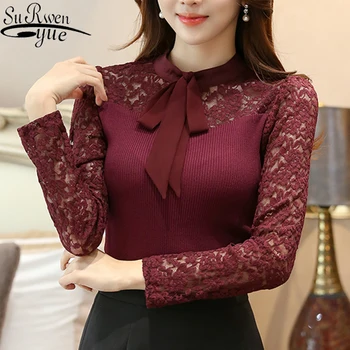 2019 Hot Sale New Arrival Women Tops Spring and Fall Fashion Korean Lace Long Sleeved Shirt Slim Lady Blouse Plus Size 615A 30 
2019 Hot Sale New Arrival Women Tops Spring and Fall Fashion Korean Lace Long Sleeved Shirt Slim Lady Blouse Plus Size 615A 30