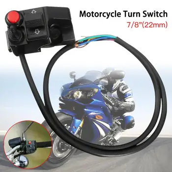 Universal 7/8" 22mm Motorcycle Handlebar Mount Push Button Horn Beam Turn Switch Motorcycle Turn Switch Assembly