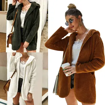 Women Zipper Solid Color Jackets Winter Fuzzy Fluffy Coat Fleece Fur Jacket Outerwear Hoodie Warm Plus Size
Women Zipper Solid Color Jackets Winter Fuzzy Fluffy Coat Fleece Fur Jacket Outerwear Hoodie Warm Plus Size
