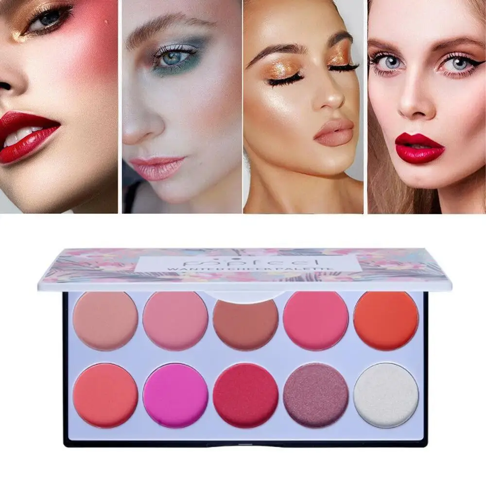 10 Color Blush Palette The Rouge Tray Brighten Orange Pink Naturally Delicate Gentle Face Cream Blush Contour Makeup Set
10 Color Blush Palette The Rouge Tray Brighten Orange Pink Naturally Delicate Gentle Face Cream Blush Contour Makeup Set