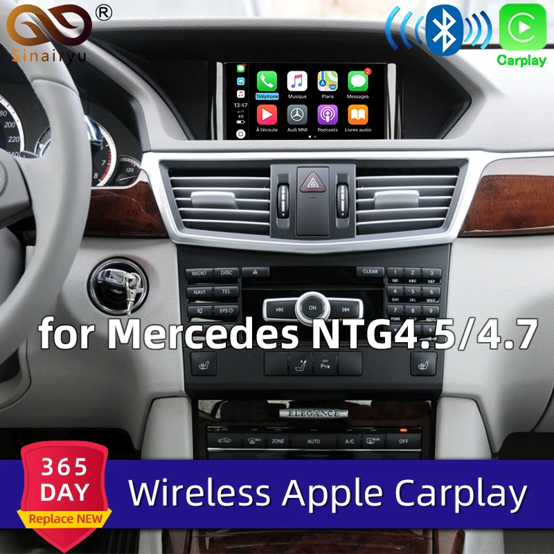 Sinairyu wifi беспроводной Apple Carplay Android авто зеркало A B C E G GL ML класс для Mercedes NTG4.5 4 7
