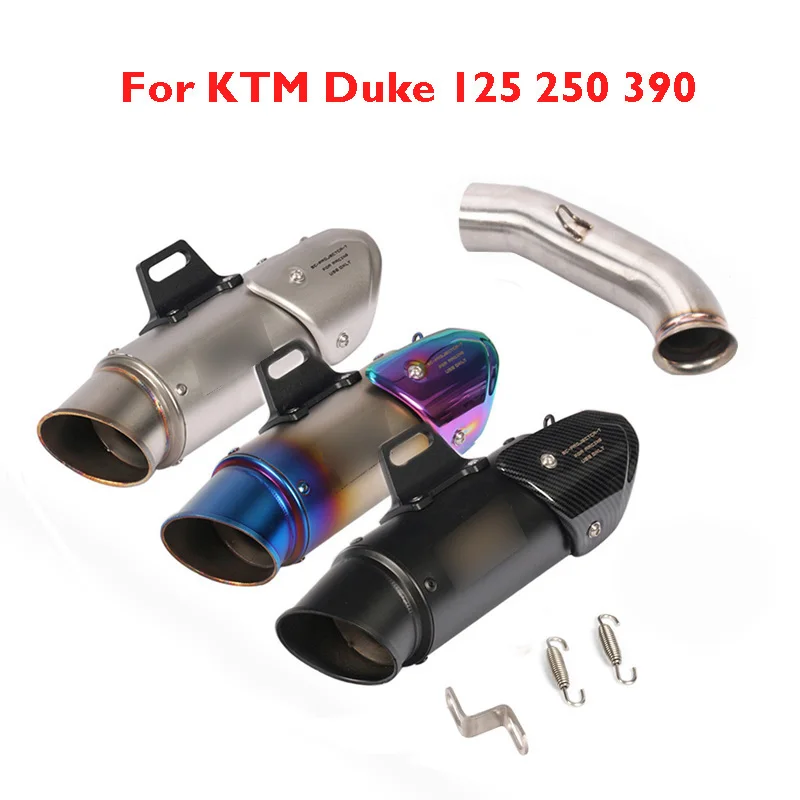 

Motorcycle Slip on Exhaust 51mm Muffler Silencer Escape Tip Connect Link Pipe for KTM DUKE 390 250 125 RC390 2017 2018 2019 2020
