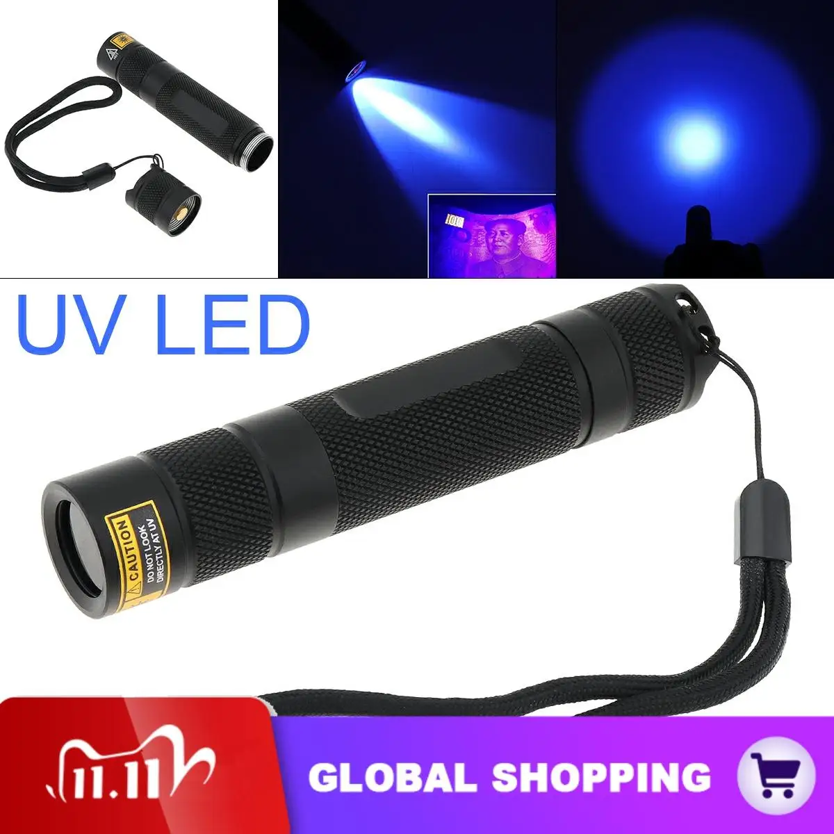 5W 365nm LED Purple Lights UV Flashlight Torch Light for Dry Stains / Bed Bug / Pet Urine Detection
5W 365nm LED Purple Lights UV Flashlight Torch Light for Dry Stains / Bed Bug / Pet Urine Detection