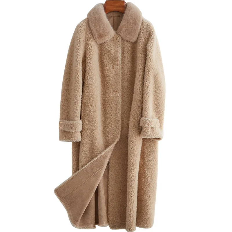 2020 New Sheep Shearing Overcoat Girls Long Fund Thickening Pure Wool Leather And Fur Loose Coat Haining
2020 New Sheep Shearing Overcoat Girls Long Fund Thickening Pure Wool Leather And Fur Loose Coat Haining