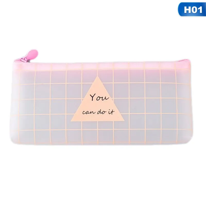 Pencil Bag Transparent Pen Case Cute Pink Grid Pencil Case Large Capacity For Girl School Office Supplies
Pencil Bag Transparent Pen Case Cute Pink Grid Pencil Case Large Capacity For Girl School Office Supplies