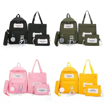4pcs Women Ribbons Bowknot School Backpacks Schoolbag for Teenagers Girls Student Bookbag with Canvas Shoulder Bag Pencil Case
4pcs Women Ribbons Bowknot School Backpacks Schoolbag for Teenagers Girls Student Bookbag with Canvas Shoulder Bag Pencil Case