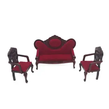1:12 Dollhouse 3 Pcs Mini Mahogany Sofa Model Set Miniature Armchair Furniture DXAD
1:12 Dollhouse 3 Pcs Mini Mahogany Sofa Model Set Miniature Armchair Furniture DXAD