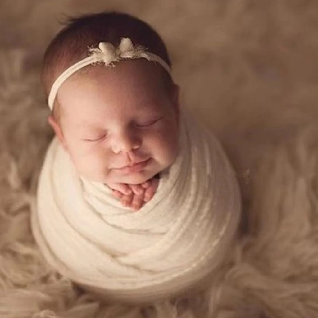 Модная детская фотостудия для новорожденных однотонная 15 цветов эластичная