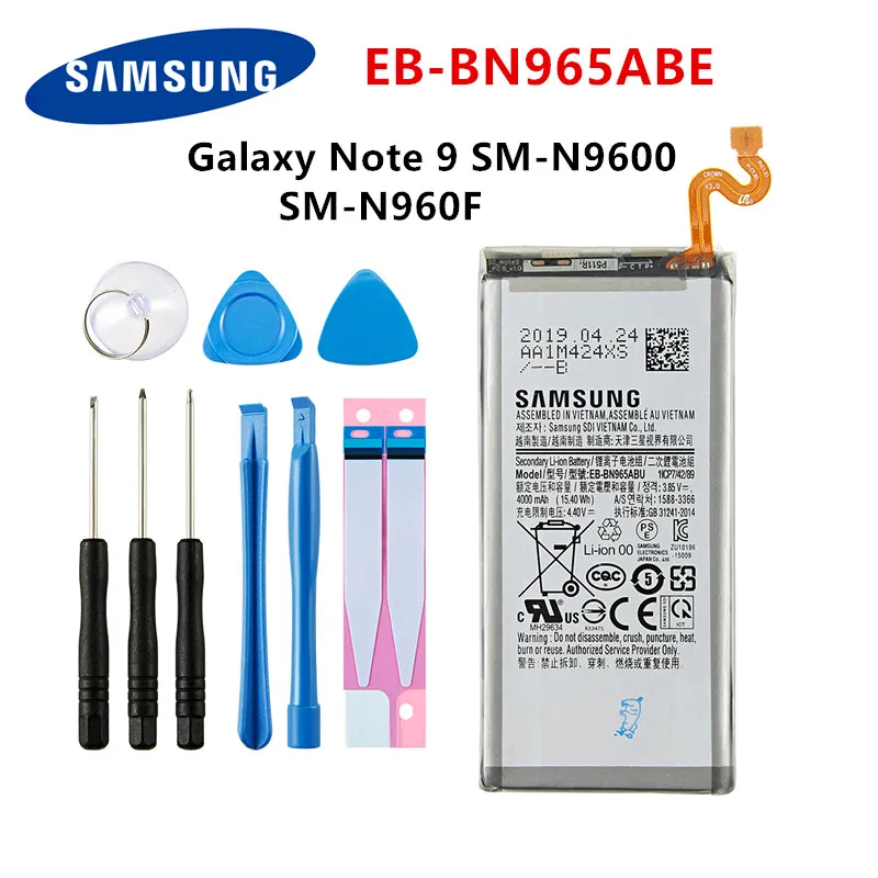 Оригинальный аккумулятор для SAMSUNG Galaxy Note9 Note 9 Samsung N960F N960U N960N N960W с питанием от 1 до 4