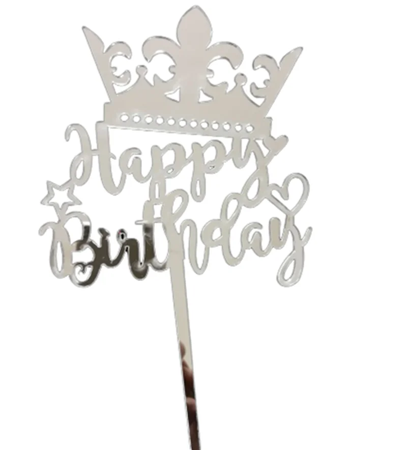 Акриловый Топпер для торта на день рождения INS кексов рождения|Товары украшения