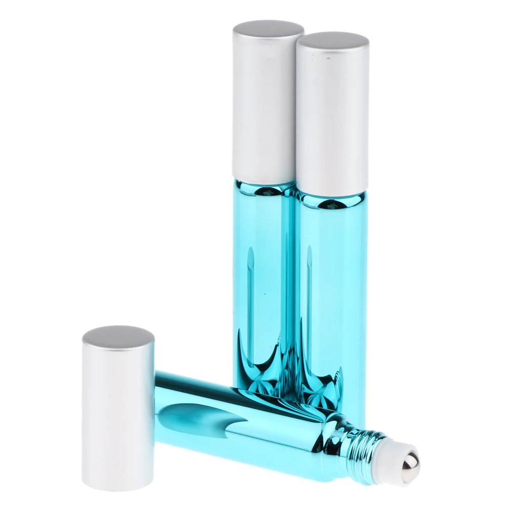 3pcs Empty Refillable Container Essential Oil Roller Bottles Vials 3pcs Empty Refillable Container Essential Oil Roller Bottles Vials