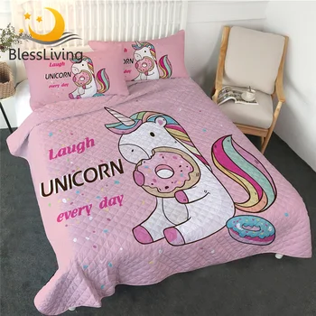 BlessLiving Cute Unicorn Coverlet Set Queen 100% Microfiber Quilted Bedding Set Colorful Donuts Cartoon Bedspreads Double Beds
BlessLiving Cute Unicorn Coverlet Set Queen 100% Microfiber Quilted Bedding Set Colorful Donuts Cartoon Bedspreads Double Beds