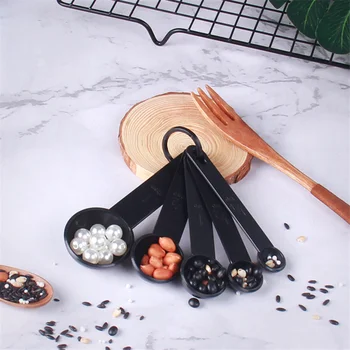 Kitchen Accessories Cooking 5Pcs/lot Black Plastic Measuring Spoon and Measuring Cups Kitchen Gadgets Baking Measuring Tools
Kitchen Accessories Cooking 5Pcs/lot Black Plastic Measuring Spoon and Measuring Cups Kitchen Gadgets Baking Measuring Tools