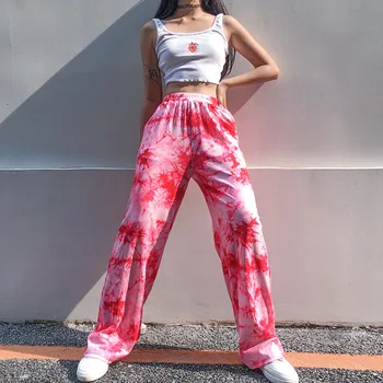 Korean Style Sweatpants Women Colorful Tie Dye Wide Leg Pants Streetwear Loose High Waist Straight Trousers Jogger Pantaloni
Korean Style Sweatpants Women Colorful Tie Dye Wide Leg Pants Streetwear Loose High Waist Straight Trousers Jogger Pantaloni