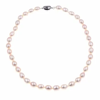 Nice White 9-10mm big rice freshwater pearl beaded strand necklace for women
Nice White 9-10mm big rice freshwater pearl beaded strand necklace for women