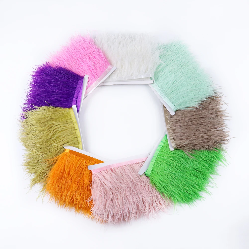 1 Meter Natural Ostrich Feather Boas 6-8cm Pink Green White Ostrich Feathers Plumes Ribbon Decorated Tassels Clothing Sewing
1 Meter Natural Ostrich Feather Boas 6-8cm Pink Green White Ostrich Feathers Plumes Ribbon Decorated Tassels Clothing Sewing